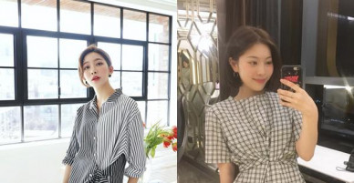 Trong loạt kiểu váy kẻ đang hot dịp đầu hè 2018, váy sơ mi vẫn là món đồ dễ mặc và luôn đẹp