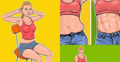 7 bài tập dành cho những người lười đứng lên, thích ngồi ì trên ghế mà vẫn có bụng phẳng, eo gọn gàng