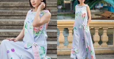 Việt Trinh chuộng mặc váy hoa mùa hè