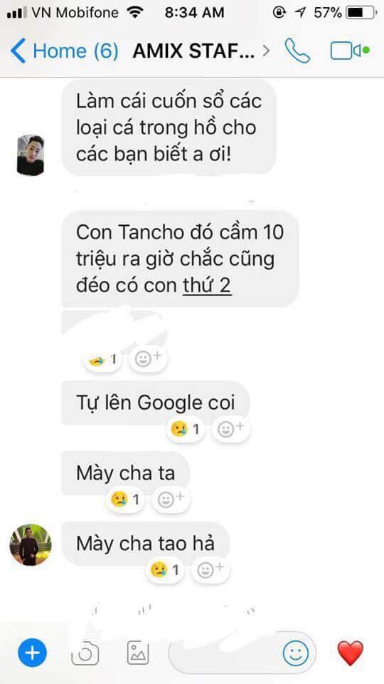 tin8, cá chết, cà phê cá bơi dưới chân