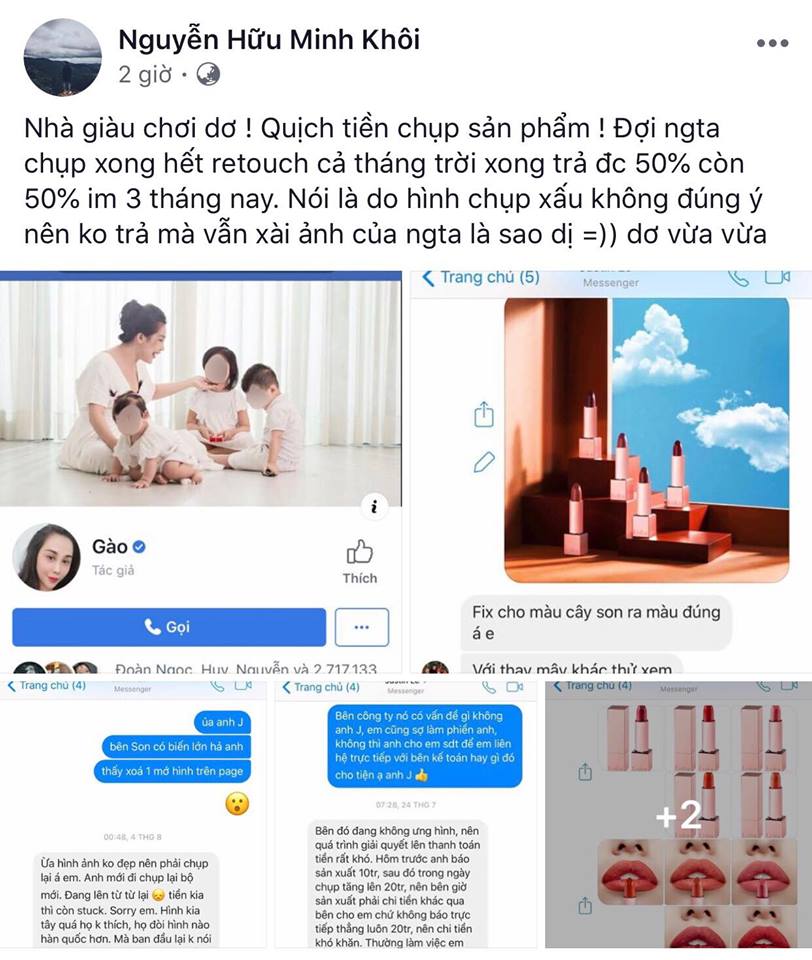Gào, nhà văn X, chị X, quịt tiền, nhà vànGào, Chamichi, Colorlab, son, chụp ảnh, tin8