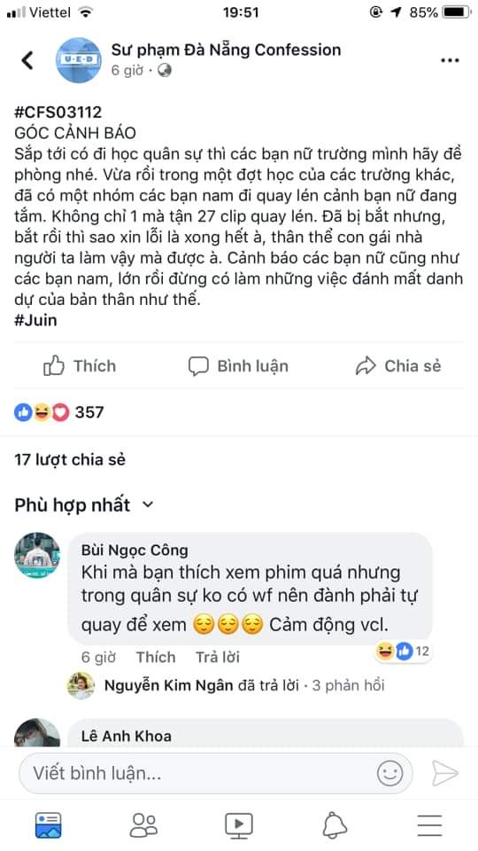 nam sinh, biến thái, nam sinh biến thái, quay lén, nữ sinh tắm. quay lén nữ sinh tắm, đại học Ngoại ngữ Đà Nẵng, tin8