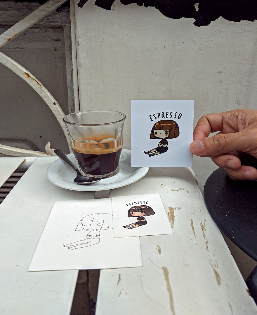 cafe, tin8, nước uống, bộ ảnh, xinh, đẹp, dễ thương, Latte, Cappuccino, Long Black, Cortado, Mocha, Frappuccino