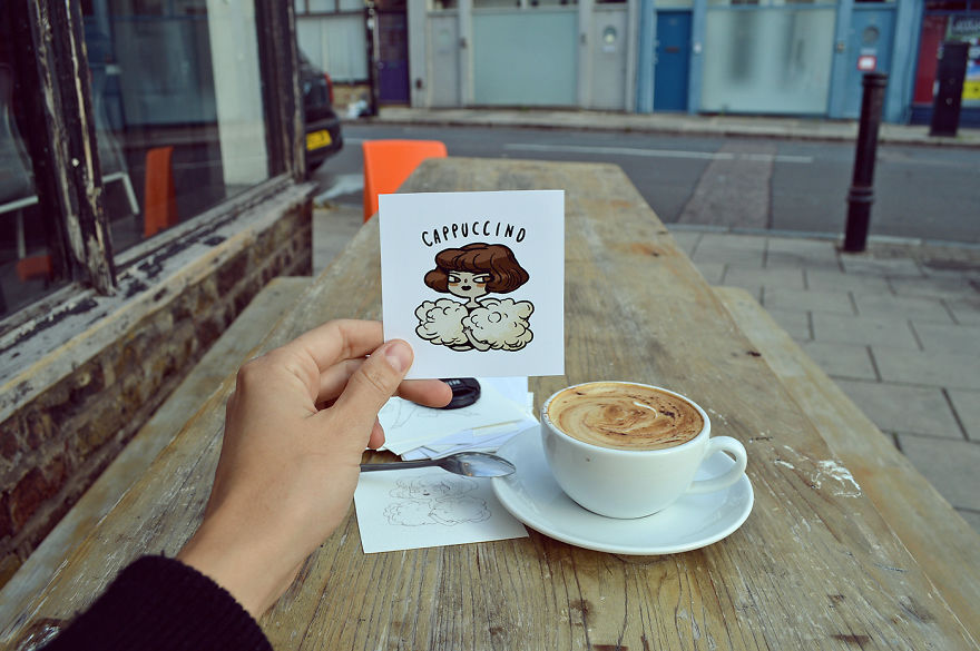 cafe, tin8, nước uống, bộ ảnh, xinh, đẹp, dễ thương, Latte, Cappuccino, Long Black, Cortado, Mocha, Frappuccino