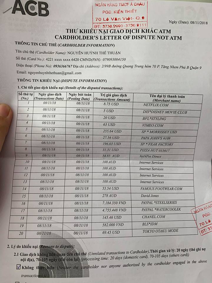 ACB, hacker, 50 triệu, khách hàng, bị mất, tin8