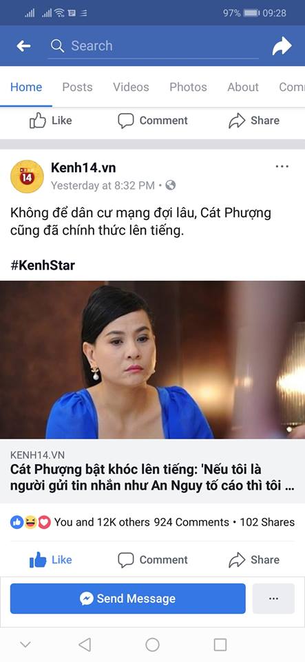 Cát Phượng, Kiều Minh Tuấn, An Nguy, tình tay ba, scandal, chiêu trò, tin nhắn, vạch trần, tin8