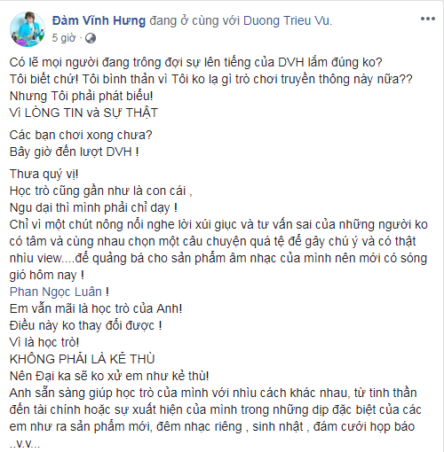 Đàm Vĩnh Hưng, Phan Ngọc Luân, chơi gay, lên tiếng, thú nhận, ngủ, thầy trò, chiêu trò, tin8