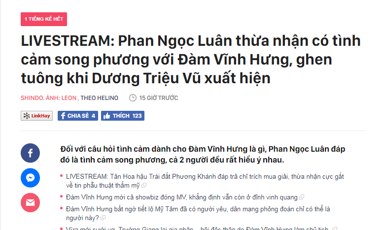Đàm Vĩnh Hưng, Phan Ngọc Luân, chơi gay, lên tiếng, thú nhận, ngủ, thầy trò, chiêu trò, tin8