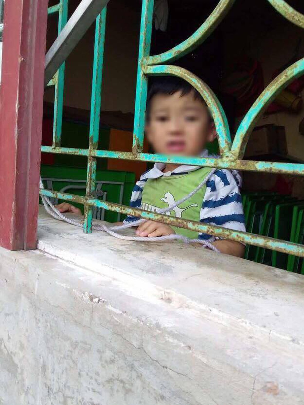 cậu bé 4 tuổi, buộc dây thừng, cửa sổ, hành hạ trẻ em, bạo hành trẻ em, mầm non, cô giáo,hung thủ, Nam Định, tin8